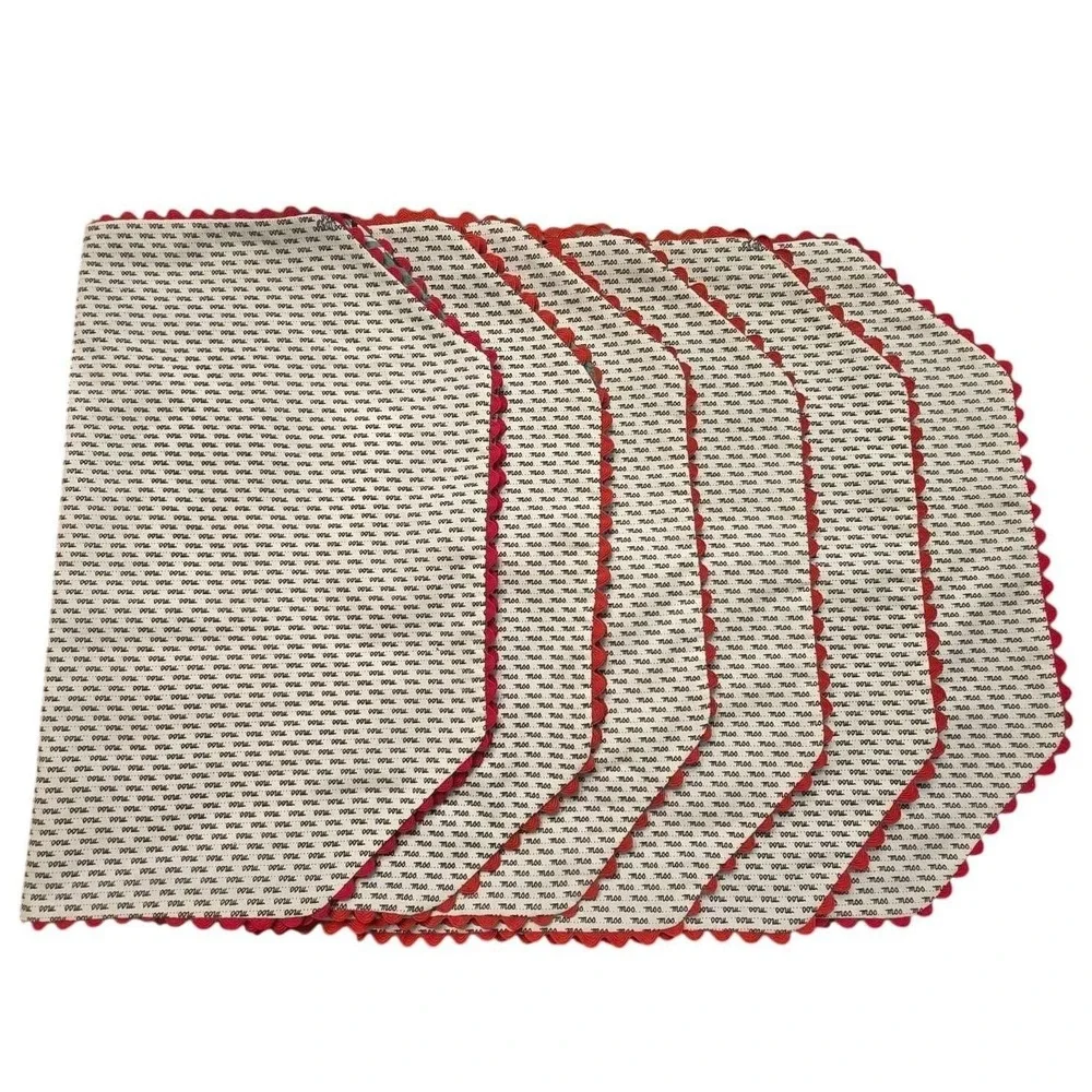 NEW Handmade Reversible Cow 6 Placemats Cottagecore‎ Farmhouse handsewn Cotton